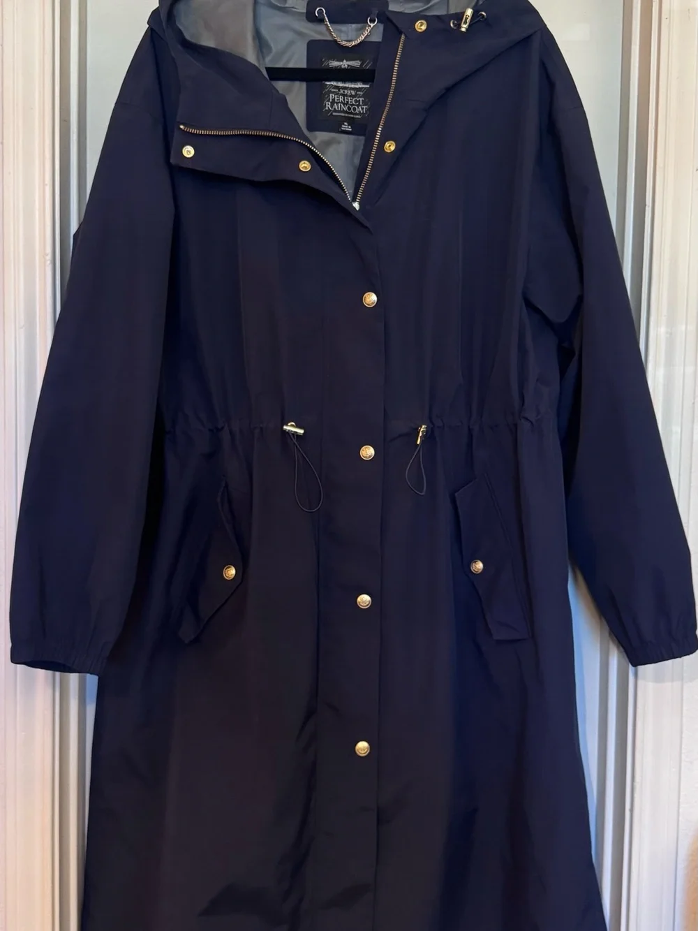 J.Crew Women’s Navy Perfect Raincoat Trench